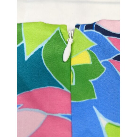 Talbots Size 10 Womens Floral Garden Party Sleeveless Cotton Stretch Dress - Picture 10 of 12